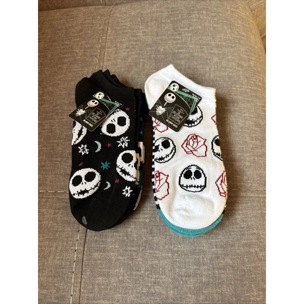 6 Pairs Nightmare Before Christmas Women's No Show Socks Jack Skellington NEW